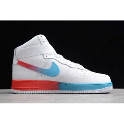 Nike Erkek Air Force 1 High Beyaz / Mavi / Siyah Kaykay Ayakkabı Türkiye - W4KJQR2N